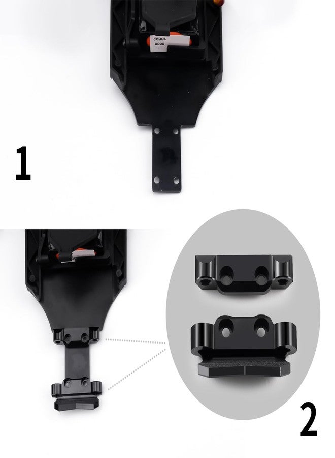 JGGZONE Aluminum Rear Suspension Arm Mount Fixing Arm Rear Pin Mounts Set Compatible with LOSI 1/24 Micro-B 2WD Buggy Upgrade Parts - Black - Image 5