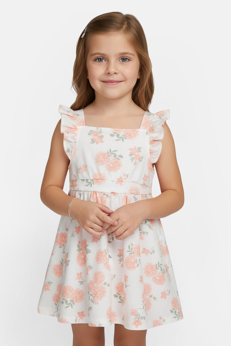 Draper James Kids Girl 2 Piece Floral Print Dress, Multicolor - Image 1