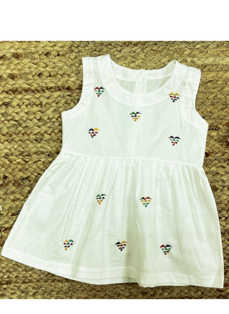 Twinkle 100% Cotton Sleeveless Poplin Frock embroidery colorful. - pzsku/ZB7A1EC209141A50465F8Z/45/_/1679569686/284b7e12-3e86-4db4-9ef1-b4b264d517fa