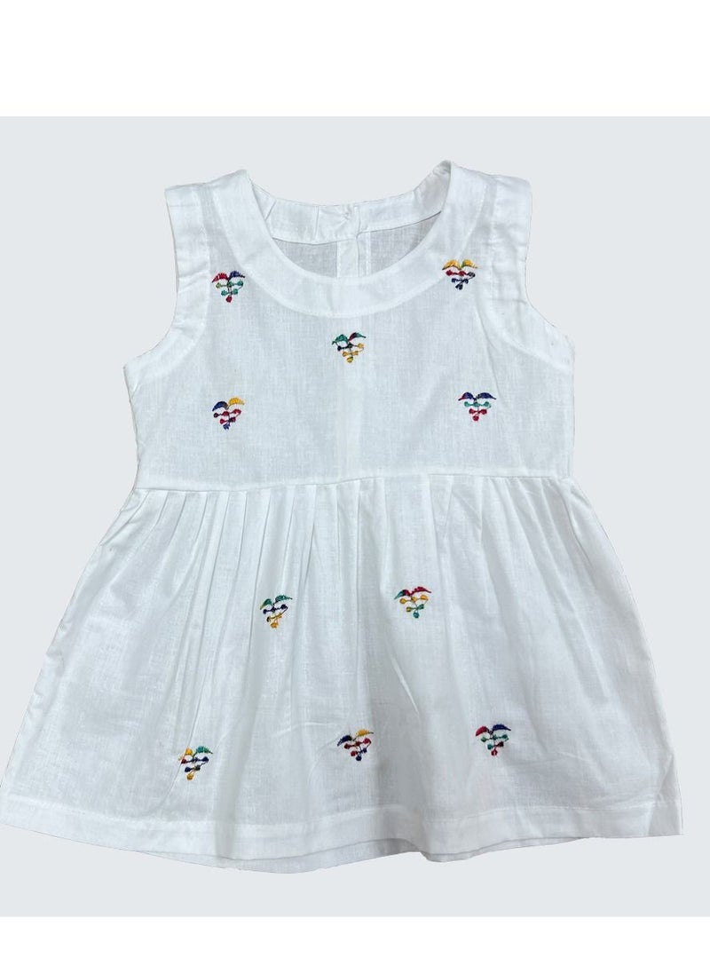 Twinkle 100% Cotton Sleeveless Poplin Frock embroidery colorful. - pzsku/ZB7A1EC209141A50465F8Z/45/_/1679569687/e0eeebdd-ac91-4e72-908e-701bf22c2bdd