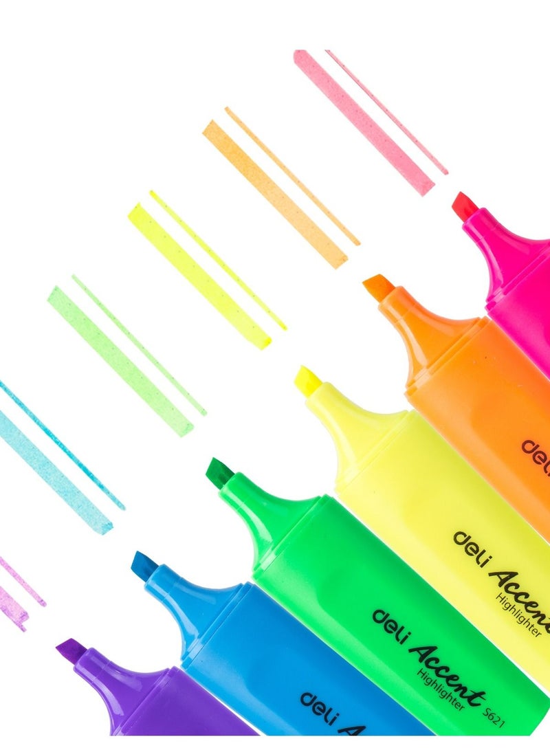 Deli هايلايتر أزرق طرف مشطوف 1-5 مم عبوة من 10 قطع - Image 4