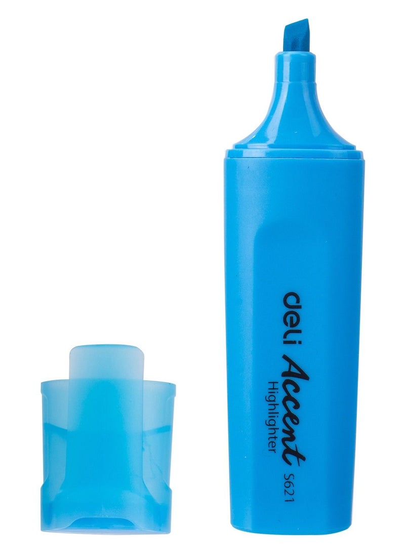 Deli هايلايتر أزرق طرف مشطوف 1-5 مم عبوة من 10 قطع - Image 2