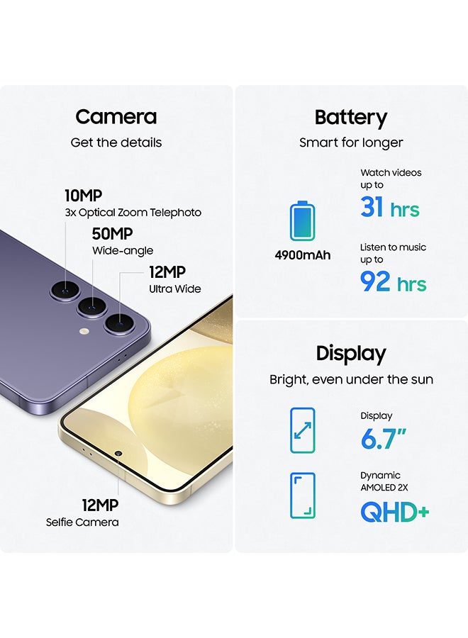 سامسونج هاتف Galaxy S24 Plus 5G ثنائي الشريحة باللون الأصفر الكهرماني وذاكرة الوصول العشوائي (RAM) سعة 12 جيجابايت وسعة 256 جيجابايت - إصدار الشرق الأوسط - Image 5