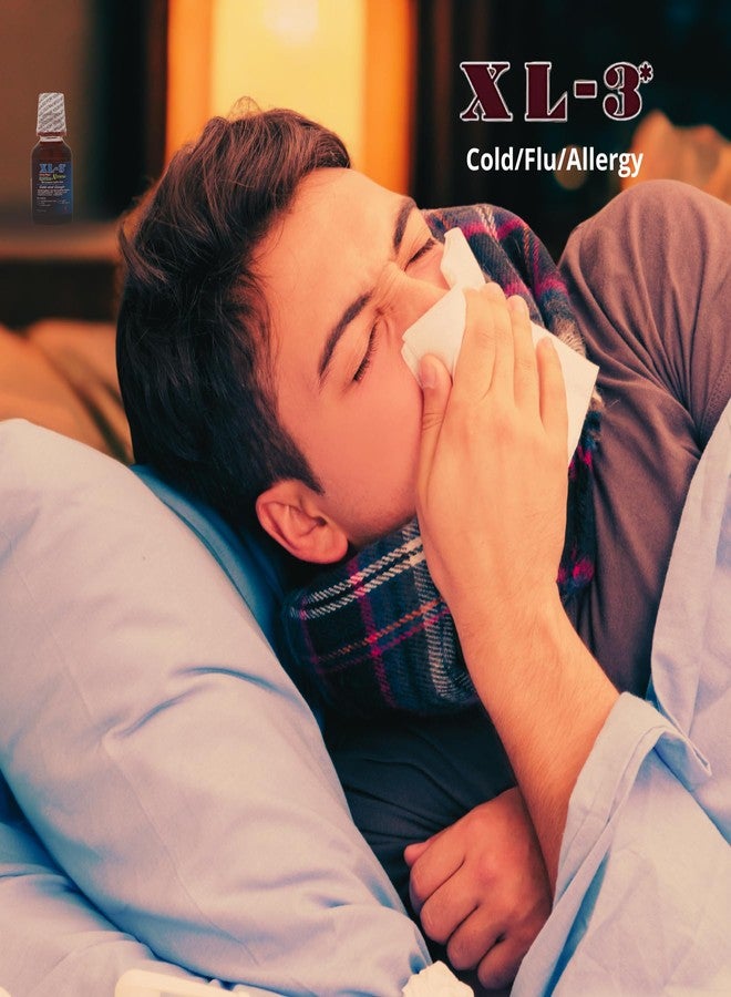 XL-3 Night Time, Non-Drowsy, for Cold and Flu Symptoms, Helps Relieve Nasal Congestion and Fever, 6 FL Oz, Bottle. - Image 3