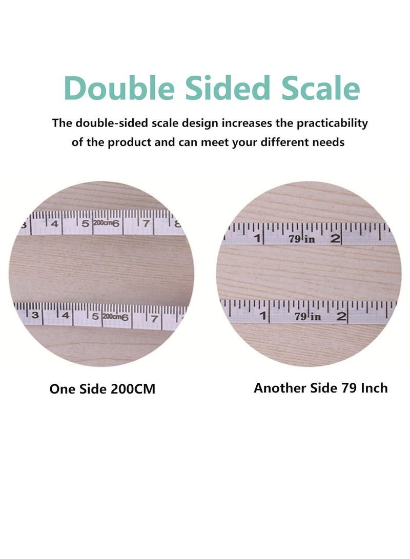 Mini Retractable Tape Measure(3 Packs) , Flexible, Pocket Size, Dual Sided, 150CM Tailor Measuring Tapes for Body Measurement Weight Loss Cloth Knitting Craft - Image 2