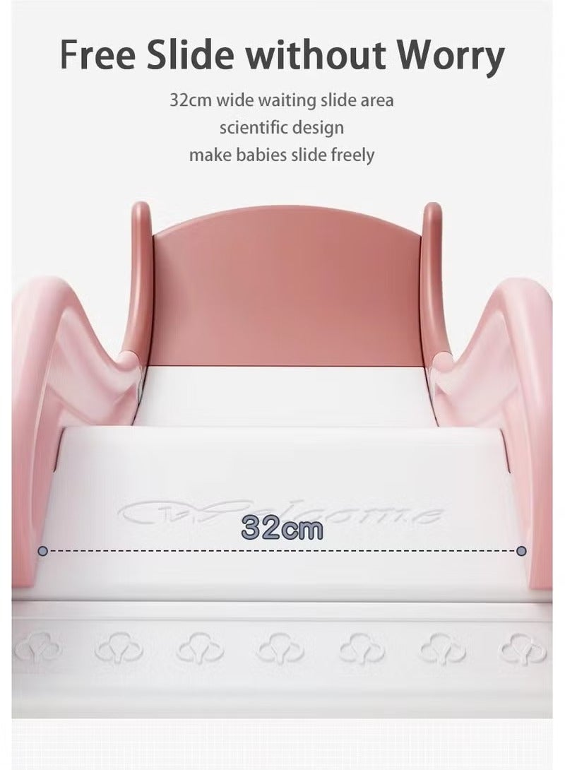 فول جوي زحليقه اطفال 2 في 1 شريحة مع حلقة كرة السلة، زحليقه قابلة للطي للأطفال الصغار الأولاد والبنات المتسلقين، ألعاب داخلية وخارجية - Image 4