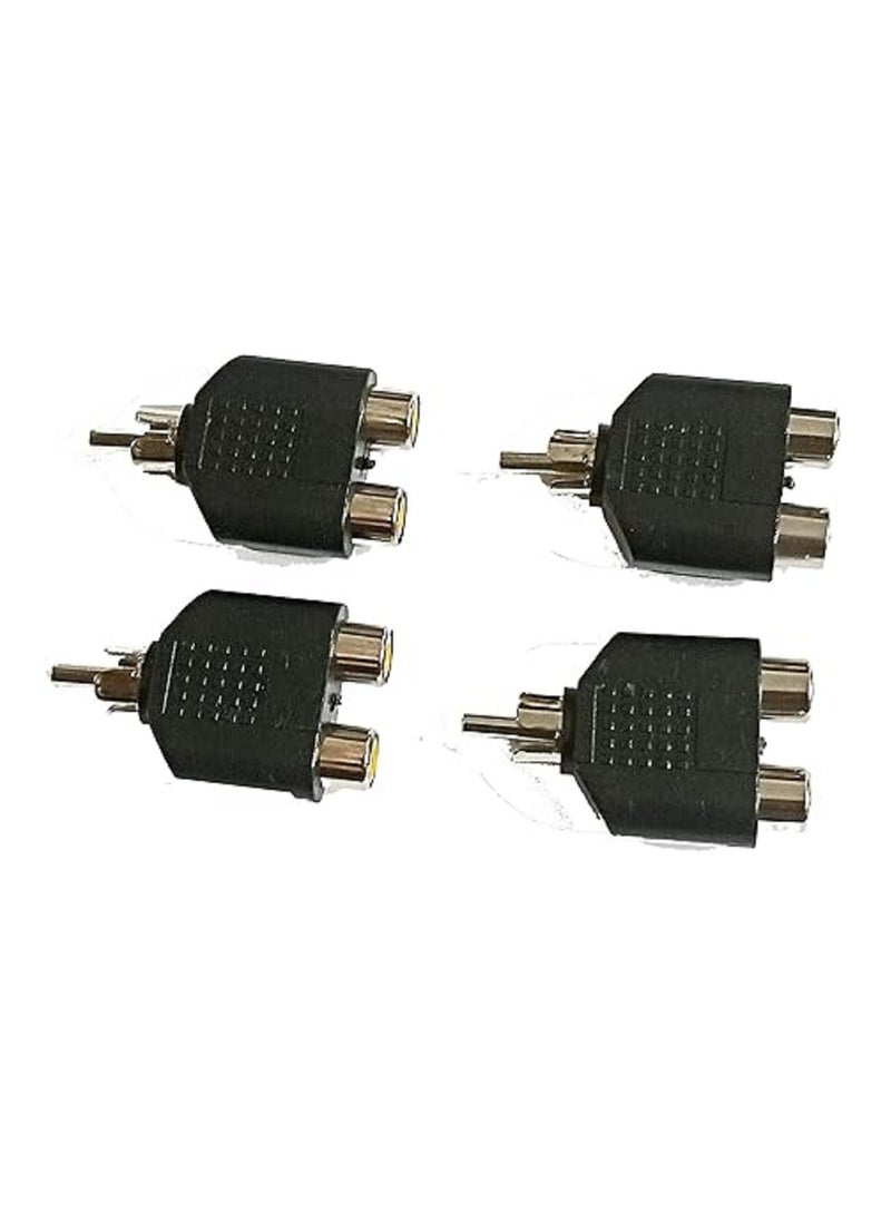 Generic موصل محول مقسم من ذكر إلى أنثى RCA AV Y 1 لكابل الصوت 4 قطع  - Image 1