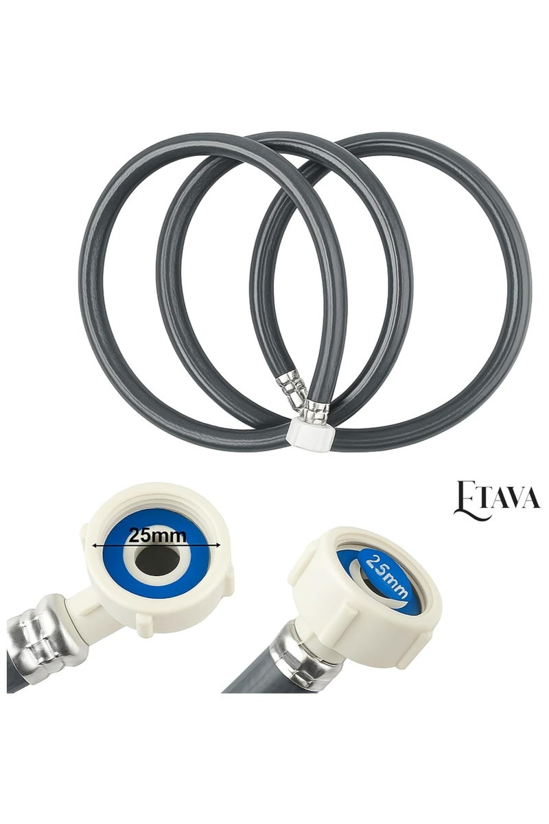 ETAVA Washing Machine Inlet Hose Pipe 1.5 Meter – Universal Water Supply Connector – Heavy Duty, Leak-Proof & Durable – Flexible PVC Pipe with CP Reducer Bush – Compatible with All Washing Machine Brands - Image 2