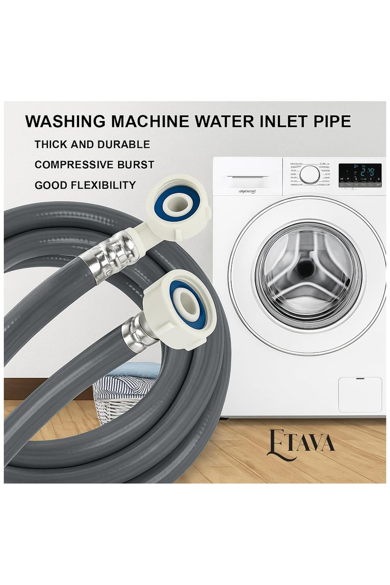 ETAVA Washing Machine Inlet Hose Pipe 1.5 Meter – Universal Water Supply Connector – Heavy Duty, Leak-Proof & Durable – Flexible PVC Pipe with CP Reducer Bush – Compatible with All Washing Machine Brands - Image 5