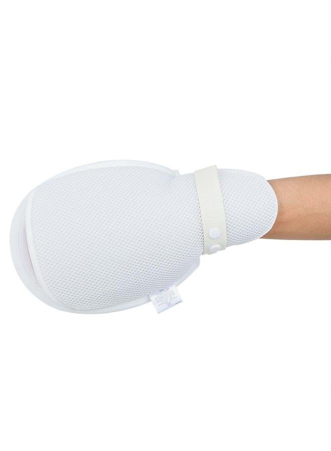 NIBEMINENT Constraint Glove Patient Anti-Scratching Hand Fixed Straps Brace Control Belt Protective MittWhite Free Size  - Image 3