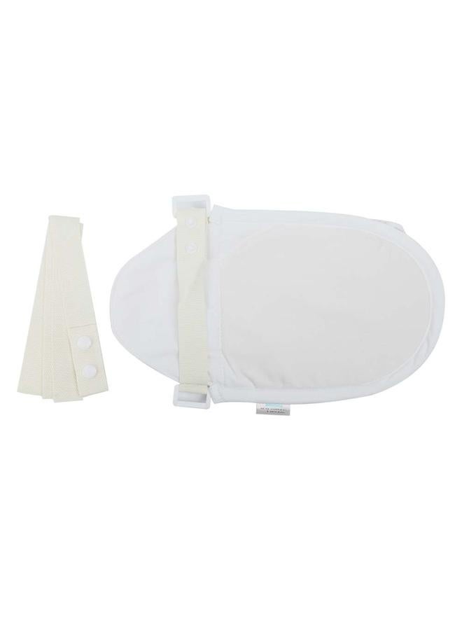 NIBEMINENT Constraint Glove Patient Anti-Scratching Hand Fixed Straps Brace Control Belt Protective MittWhite Free Size  - Image 1