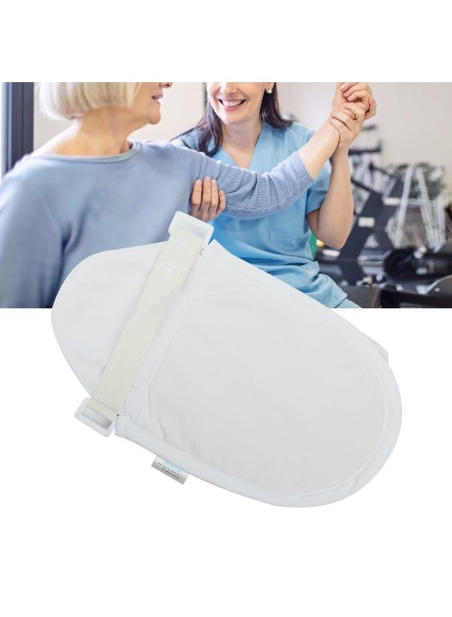 NIBEMINENT Constraint Glove Patient Anti-Scratching Hand Fixed Straps Brace Control Belt Protective MittWhite Free Size  - Image 5