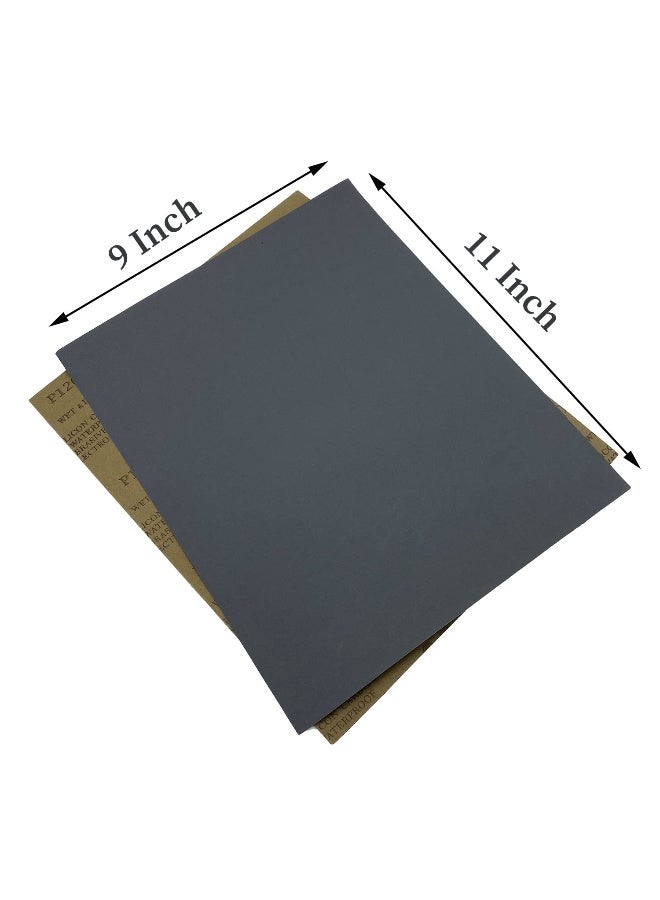 AutKerige 1200 Grit Wet Dry Sandpaper, 9 x 11 Inch Sanding Sheets, 15PCS Premium Silicon Carbide Sand Paper for Wood Metal Ceramic or Auto Polishing and Scratches Removing - Image 2