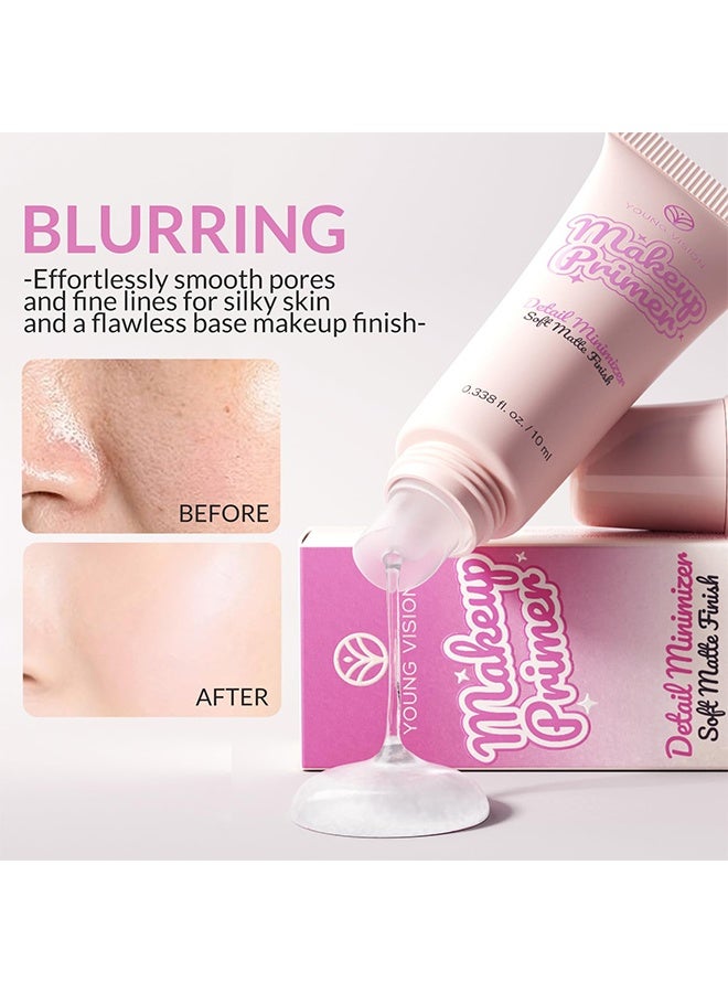 YOUNG VISION Makeup Primer,Pore-Minimizing Makeup Primer for Face Before Makeup, Soft Matte Finish, Shine Control, Long-Lasting Face & Foundation Base, Lightweight Complexion Prep,10ml - Image 4