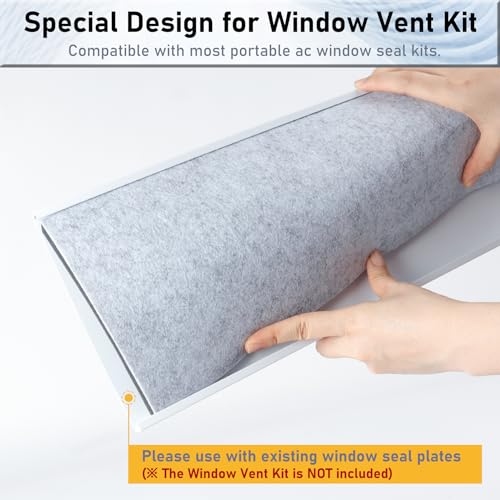 Flamorrow Insulated Foam Panels for Portable AC Window Seal Kit, Sturdy & Thick Air Conditioner Insulating Panel, Adjustable AC Window Seal Panels for Seal Heat, Fill Gap, Reduce Noise, 3 Pack - Image 4