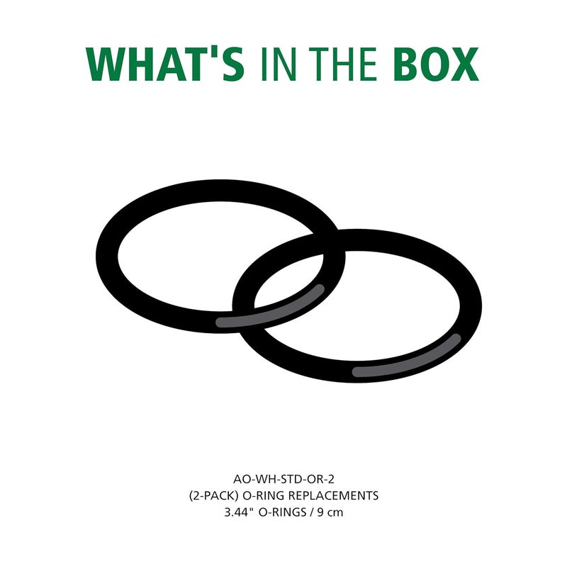 AO Smith AO-WH-STD-OR-2 - Whole House Water Filter O-Rings 3.44 Inch 9 Cm Actual Diameter Fits Housings Designed for 2.5 Inch Filters - 2 Pack - Image 2