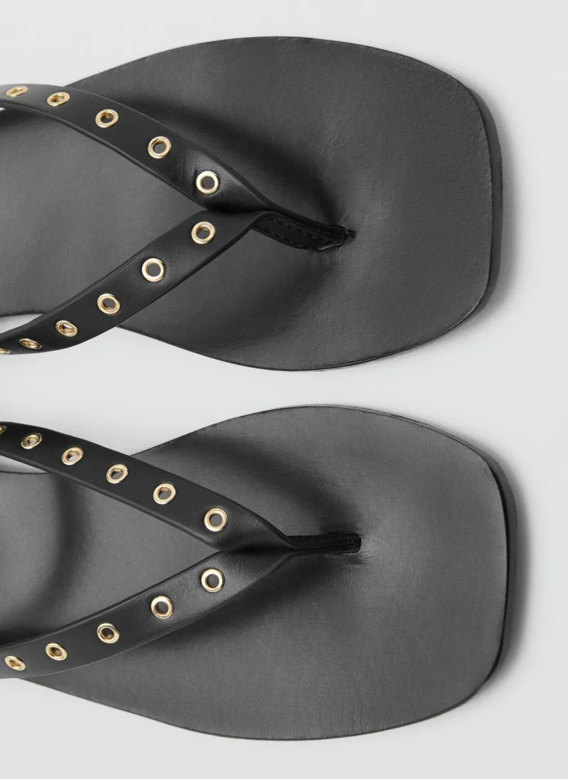 MANGO Die-Cut Straps Sandals