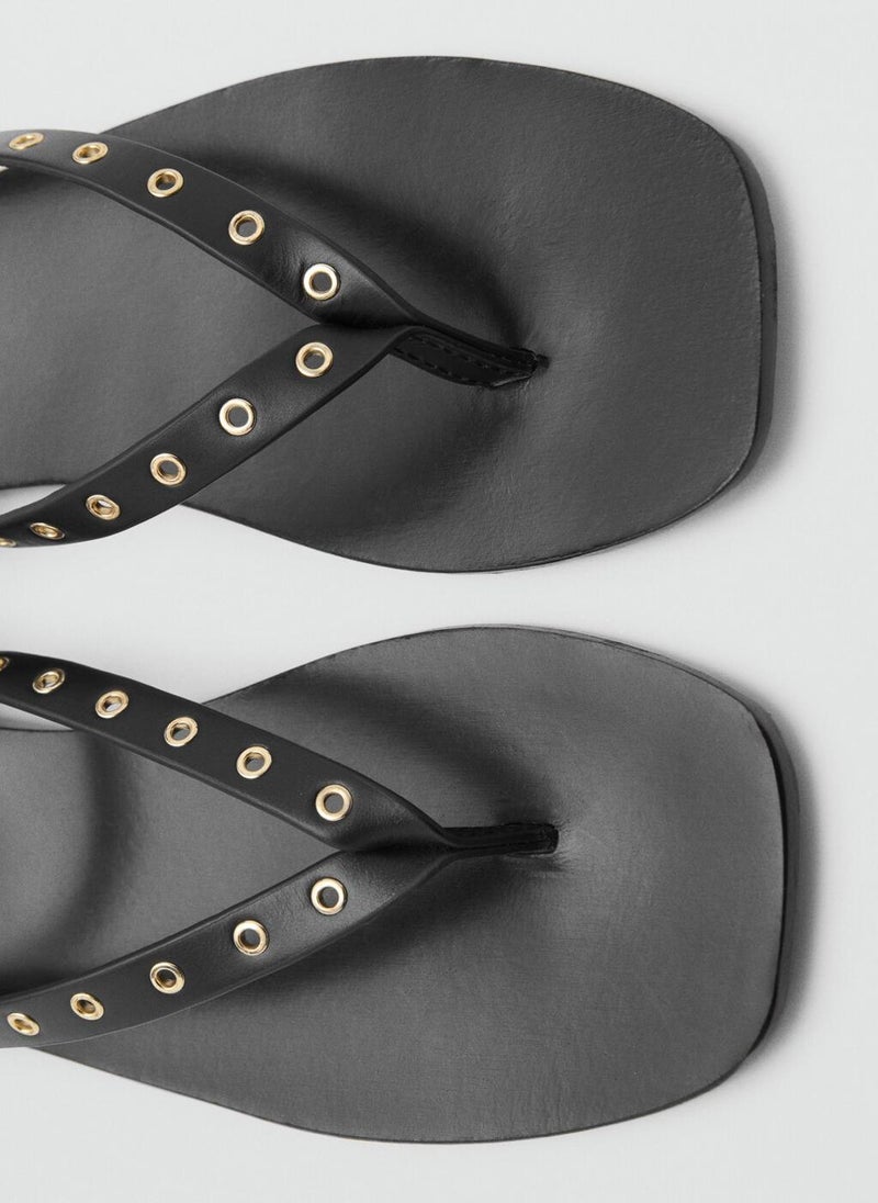 MANGO Die-Cut Straps Sandals  - Image 4