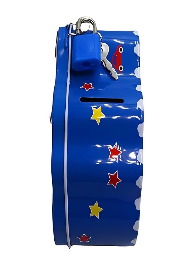 KAVYARA Kids Piggy Bank Coin Organizer Cycle Design Money Saving Bank for Coins & Cash Ideal for Saving Money (Blue) - Image 5