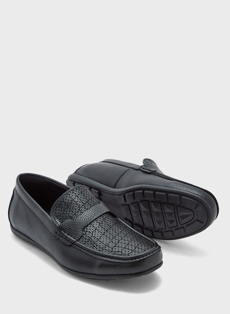 Robert Wood Textured Formal Loafers  - Image 3