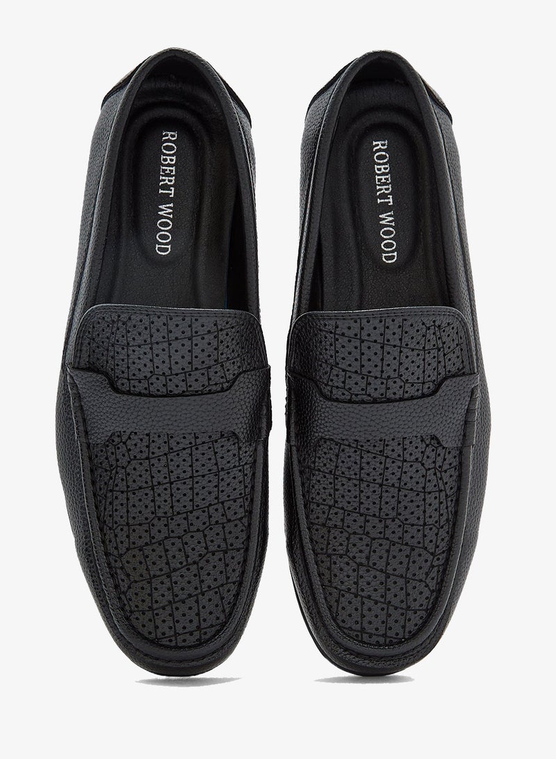 Robert Wood Textured Formal Loafers - Image 4