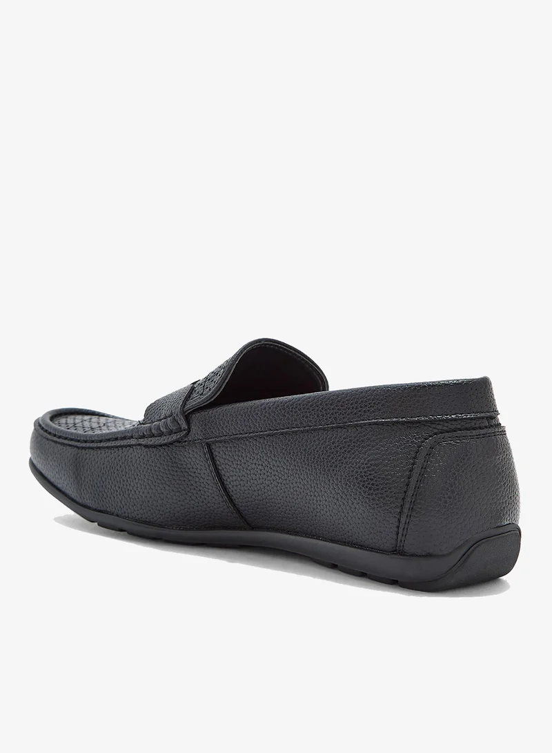 Robert Wood Textured Formal Loafers