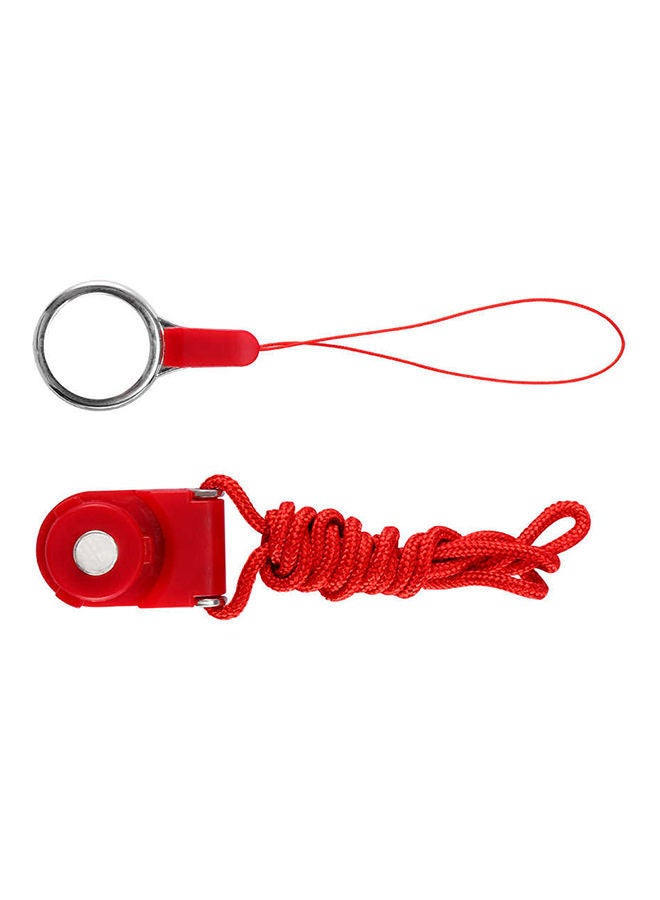 NIBEMINENT Neck Strap For Mobile And ID Card Red - Image 1