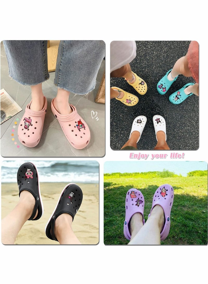 Excefore زينة أحذية تمائم 18 قطعة تمائم كروكس لدبوس حذاء حفلات زينة سوار تمائم صغير للمعصم للرجال والنساء والأطفال - Image 3