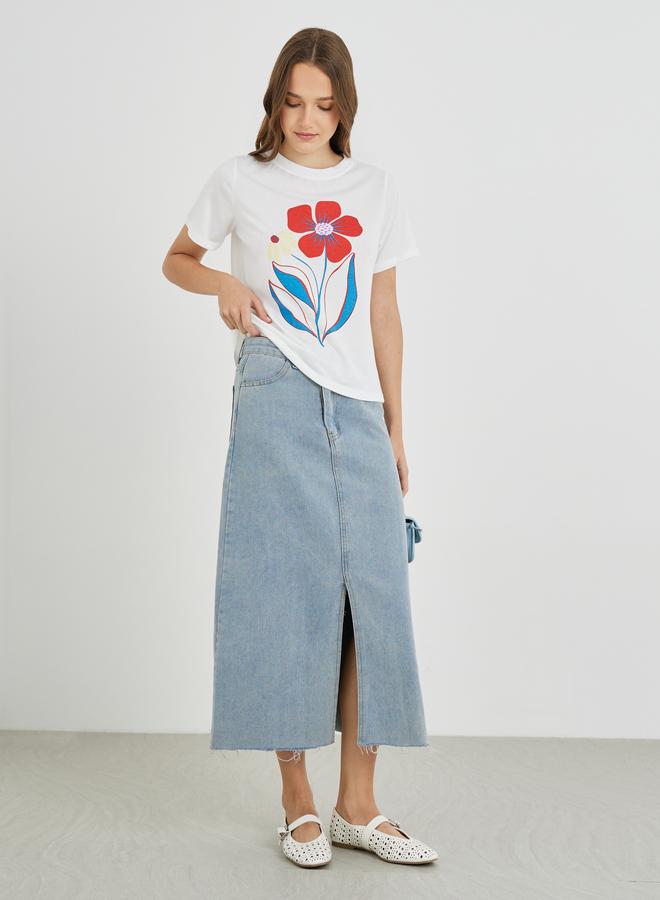 تايك تو تيشيرت جرافيك بطبعة دائرية - Image 2