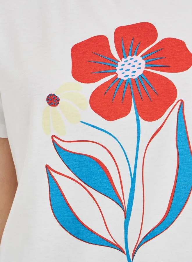 Take Two Take Two Graphic Print Round Neck T-Shirt