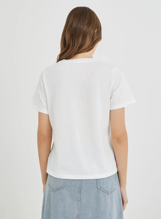 Take Two Take Two Graphic Print Round Neck T-Shirt