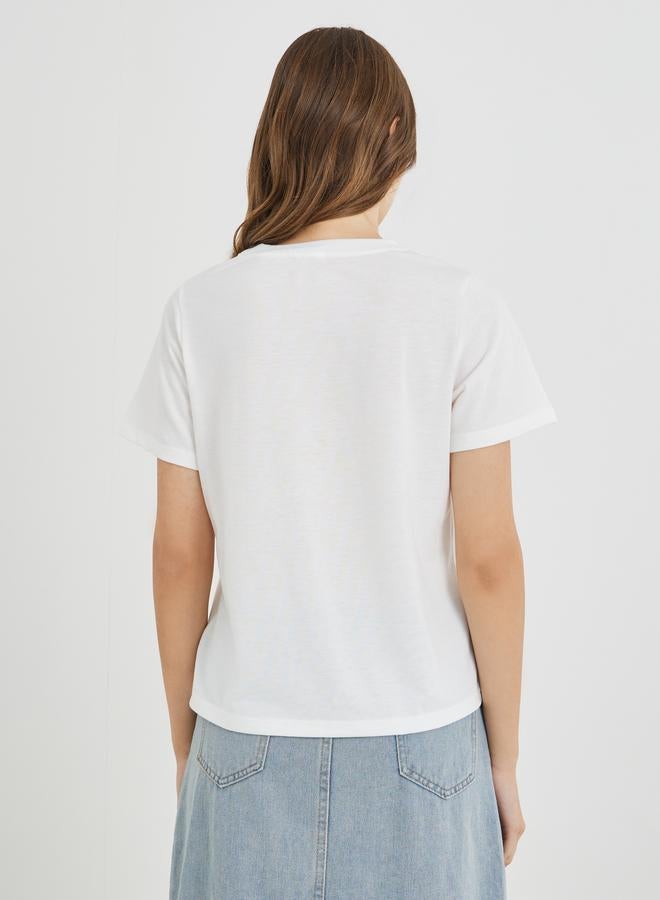 تايك تو تيشيرت جرافيك بطبعة دائرية - Image 4