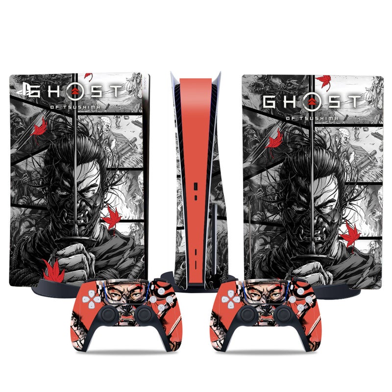 PS5 Disc Edition Sticker PS5 Digital Edition Console Controller Film Ghost of Tsushima Support Drop Shipping Frosted