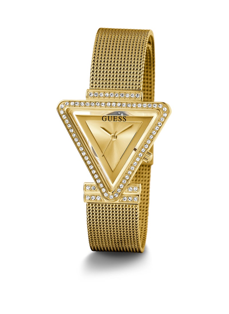 GUESS ساعة يد أنالوج ذهبية نسائية من غس - GW0508L2  - Image 3
