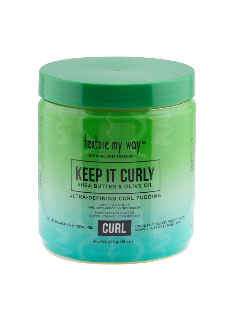 Texture My Way Texture My Way Natural Hair Therapies Keep It Curly Ultra-Defining Hair Curl Pudding, Ideal for Coiled, Frizzy, Curly Hair, 15 oz 