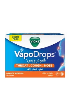 Vicks VICKS VAPODROPS ORANGE MENTHOL LOZ 36'S 