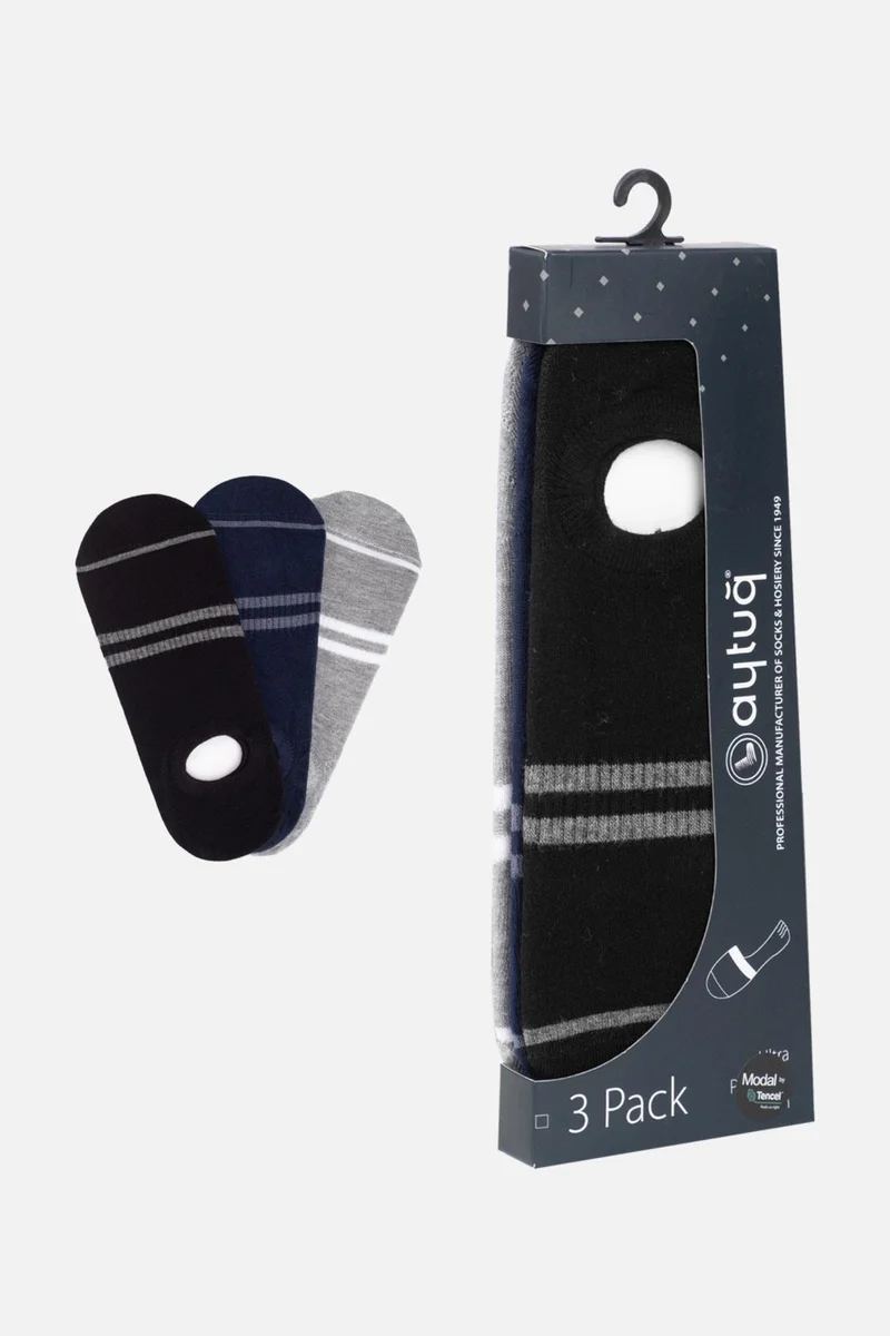 Aytuğ Men's Modal 3 Pairs Special Boxed Ballet Socks - 13303