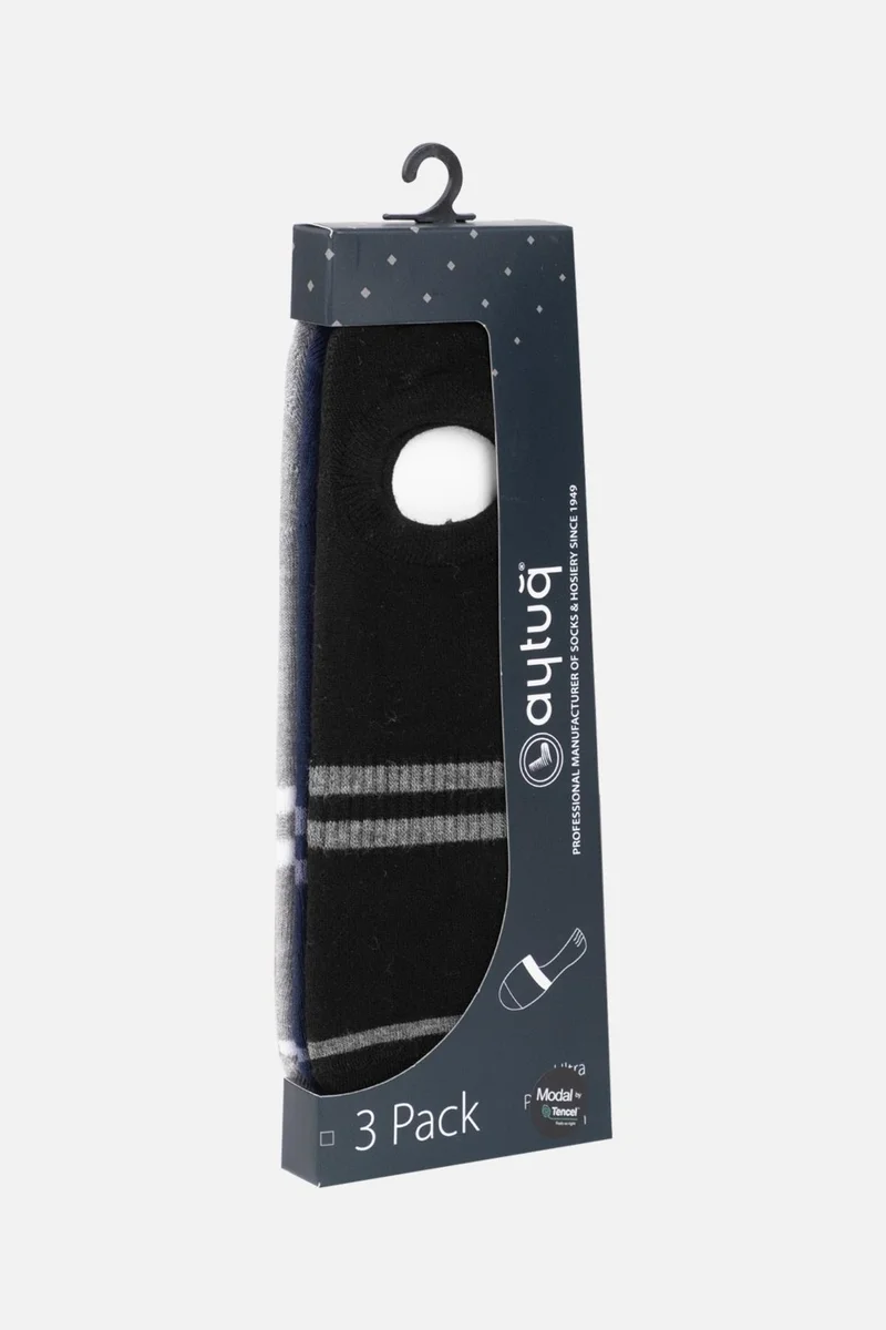 Aytuğ Men's Modal 3 Pairs Special Boxed Ballet Socks - 13303