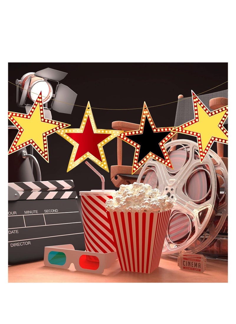 null - 90 Movie Star Cardboard Cutouts for Red Carpet Awards Night, Perfect for Classroom Bulletin Board Decorations and Movie Party Confetti, Made from Durable and Reliable Cardboard Material. - Image 1