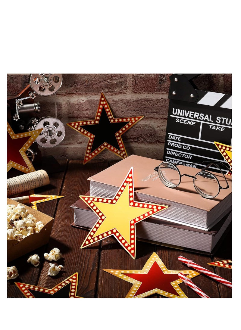 null - 90 Movie Star Cardboard Cutouts for Red Carpet Awards Night, Perfect for Classroom Bulletin Board Decorations and Movie Party Confetti, Made from Durable and Reliable Cardboard Material. - Image 1