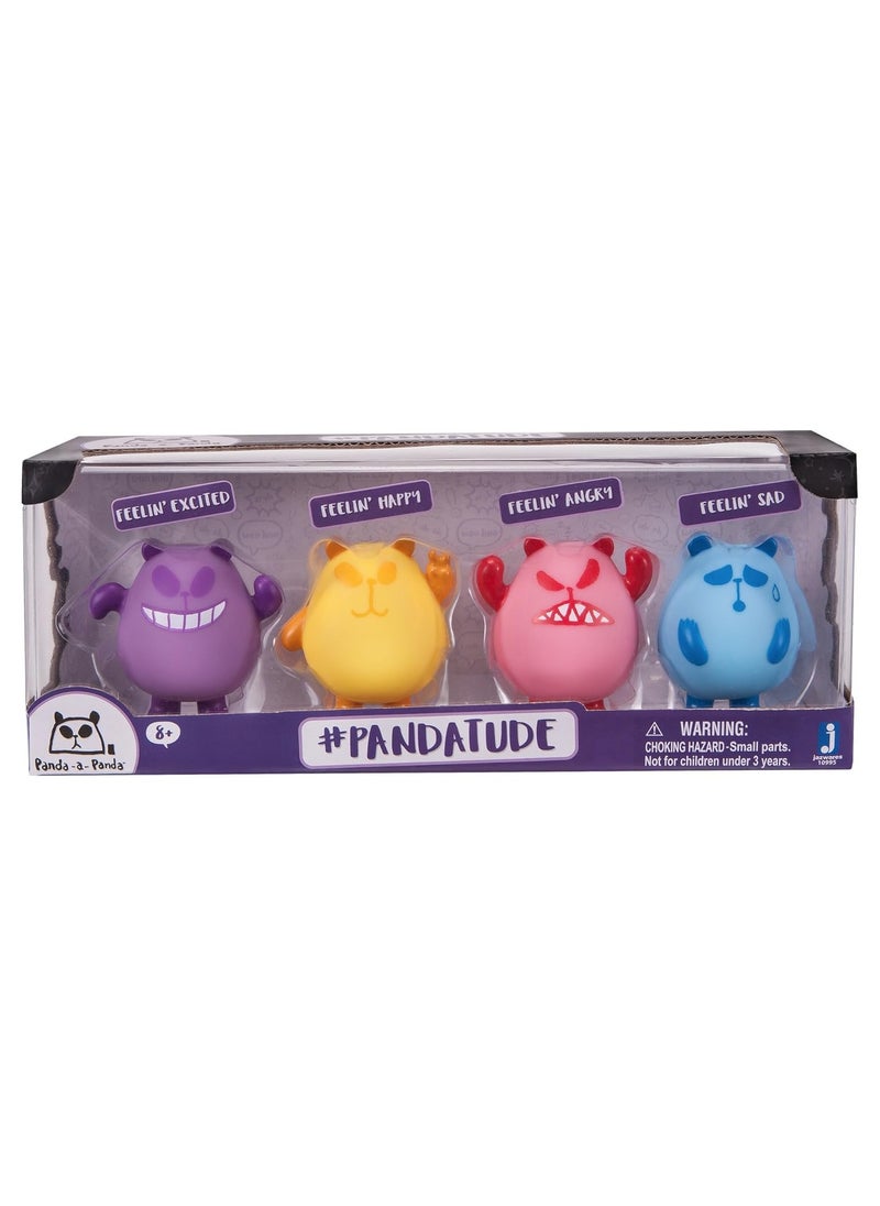 Jazwares Panda A Panda Mood Figure 4 Pack  - Image 1