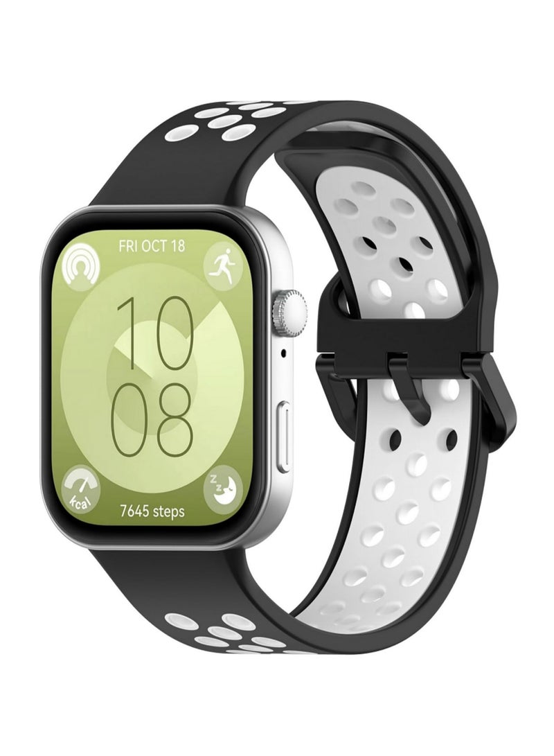 For Huawei Watch FIT 3 Sport Band Silicone Waterproof Breathable Strap Shockproof TPU Material Slim Case Fashionable Smartwatch Belt for Men Women  - Image 2