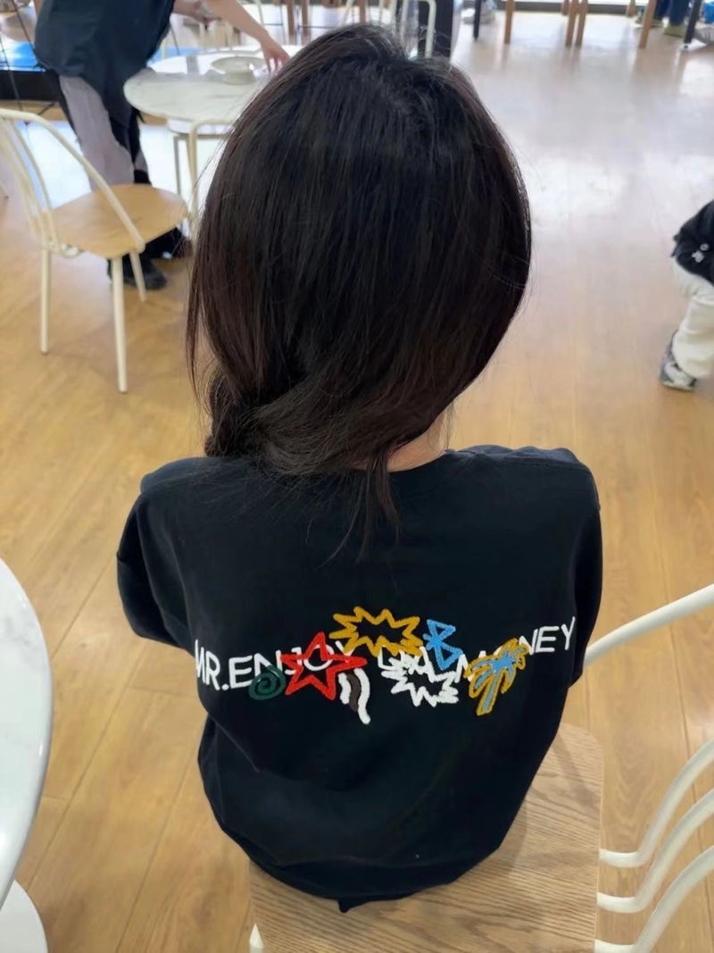 American-Style High Street Embroidered Five-Pointed Star Short-Sleeved T-Shirt Women'S Summer Popular Fashion Brand Couple'S All-Match Top - Image 3