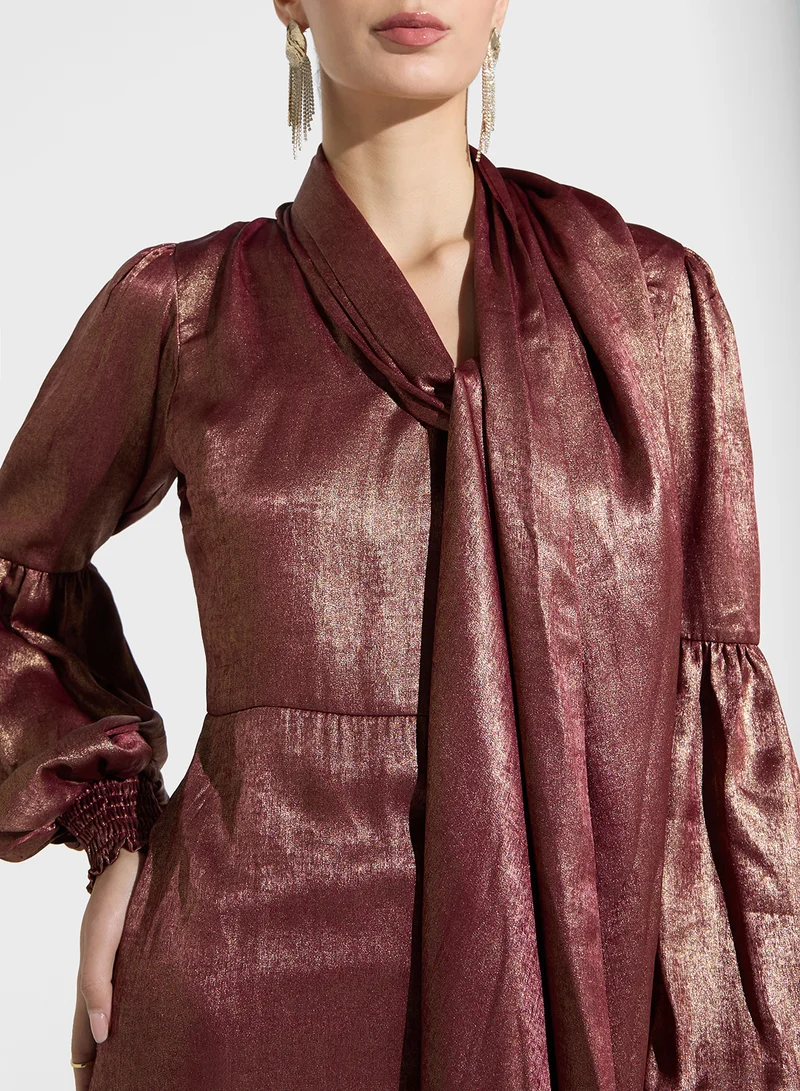 Golden Apple Shimmering Maxi Dress