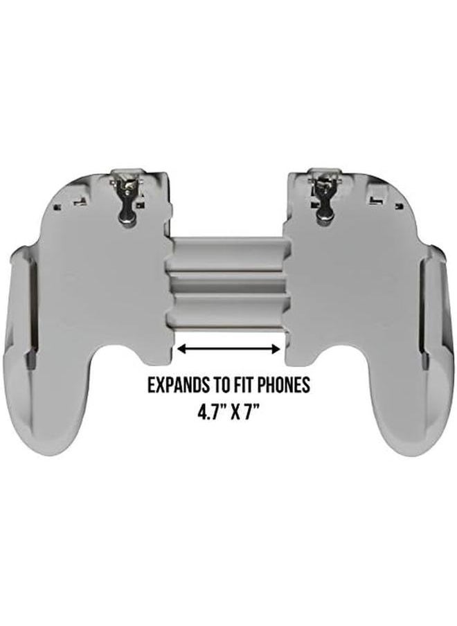 erorex - Mobile Game Controller Pubg Mobile Controller Gamepad With Joystick Mobile Trigger For 4 7 Inch Mobile Phones Gray Purple - Image 1
