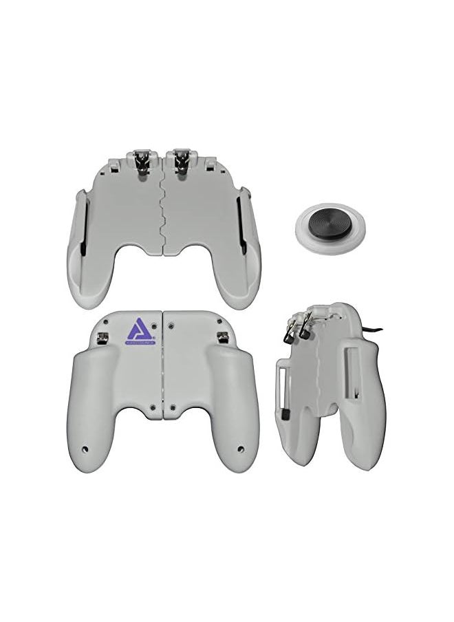 erorex - Mobile Game Controller Pubg Mobile Controller Gamepad With Joystick Mobile Trigger For 4 7 Inch Mobile Phones Gray Purple - Image 1