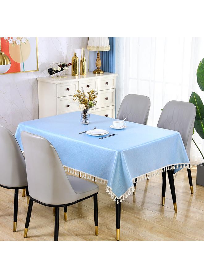Bluejw Cotton And Linen Waterproof Tablecloth Wash-free Oil-proof Anti-scalding New Style Light Luxury High-end Dining Table Cover Cloth Tea Table Tablecloth - Image 4