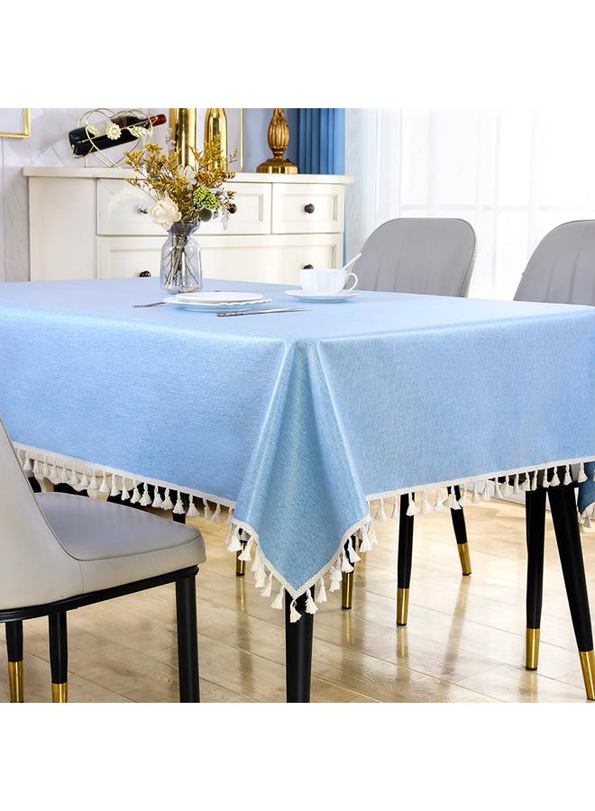 Bluejw Cotton And Linen Waterproof Tablecloth Wash-free Oil-proof Anti-scalding New Style Light Luxury High-end Dining Table Cover Cloth Tea Table Tablecloth - Image 1