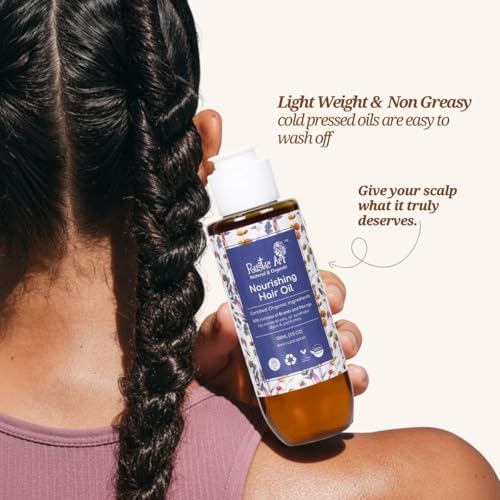 Rustic Art Organic Rosemary Nourishing Hair Oil | Deep Nourishing & Scalp Health | Castor Brahmi Blend | 200ml - Image 3