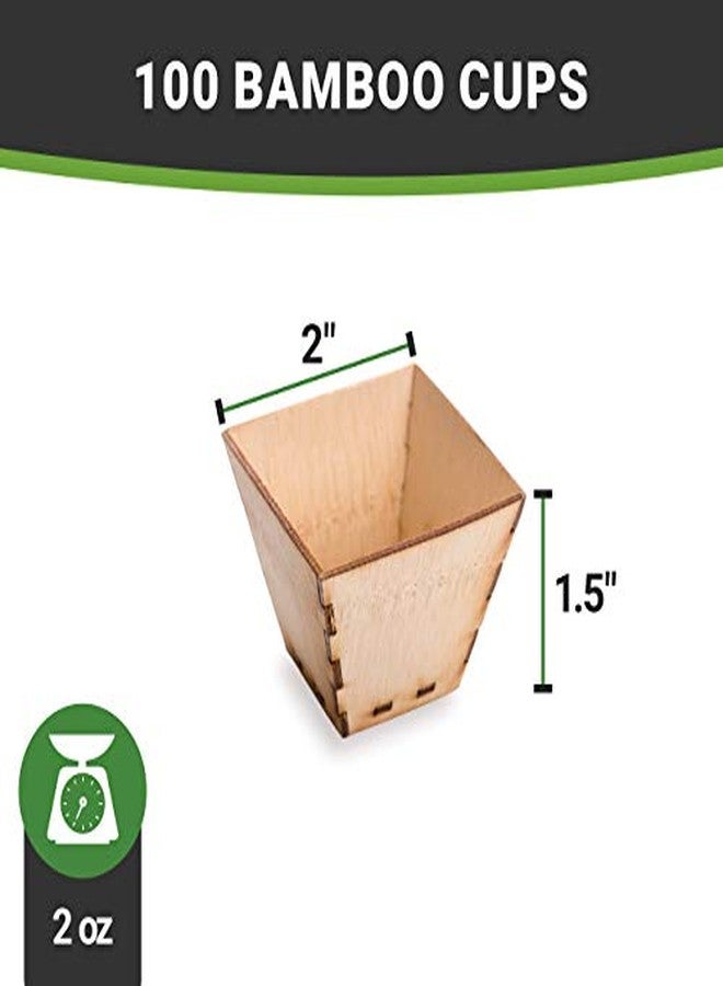 Restaurantware 2 Ounce Appetizer Cups 100 Square Mini Dessert Cups - Durable Disposable Bamboo Tasting Bowls Sustainable For Snacks And Samples - Image 5